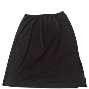 True Vintage 60s Vanity Fair Black Half Slip Nylon Elastic Waist Medium